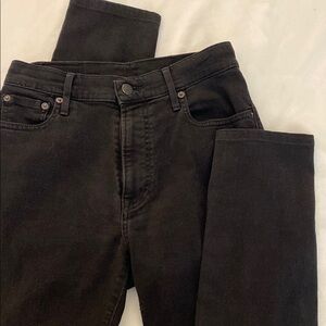 Able Black Straight Leg Jeans Premium Denim